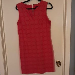Coral coloured shift dress